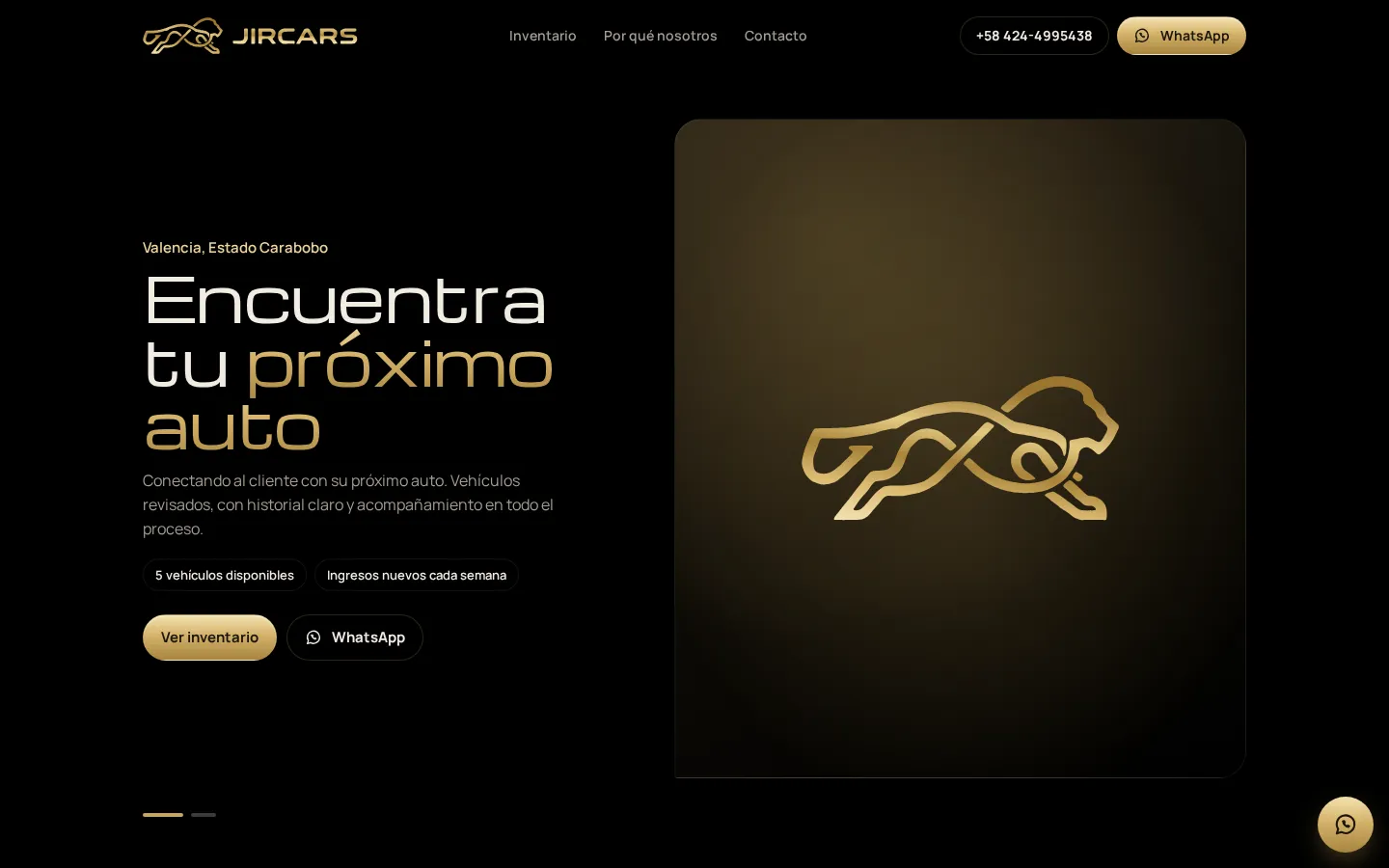 Portada de Jircars en computadora: “Encuentra tu próximo auto”